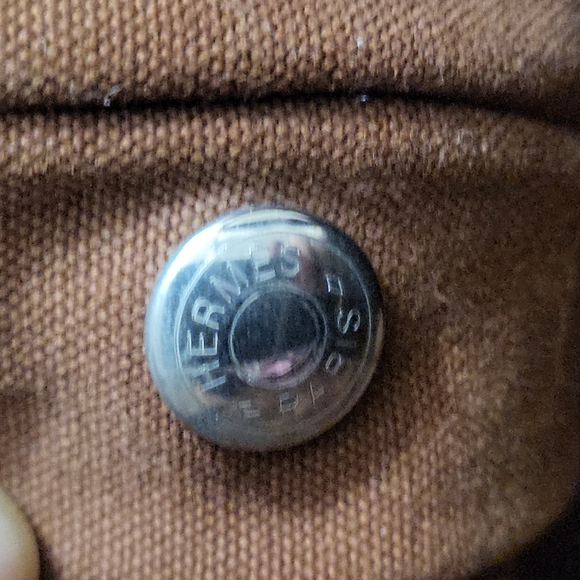 Authentic Hermes small canvas tote bag - Picture 10 of 11